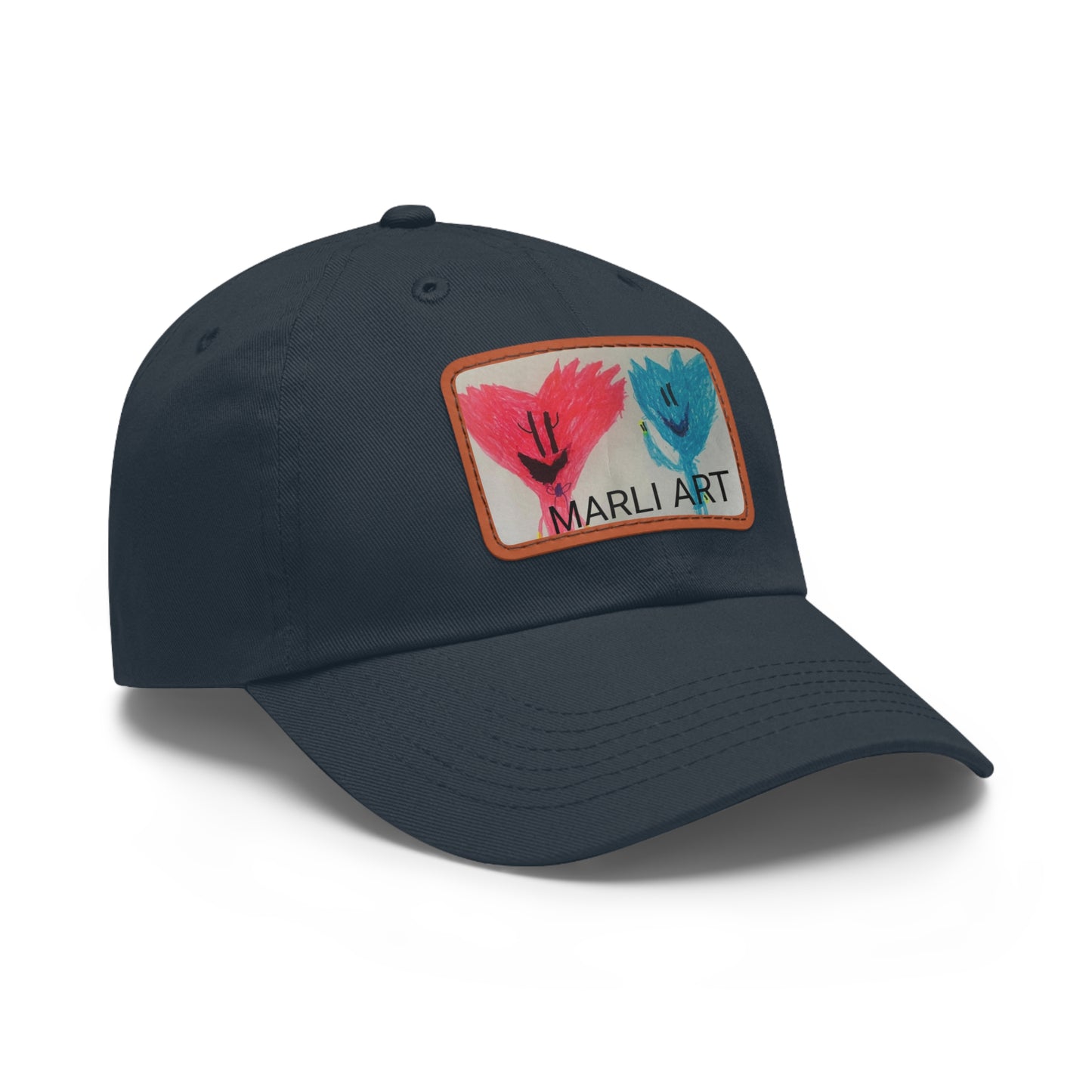 Marli ART -Hat with Leather Patch (Rectangle)