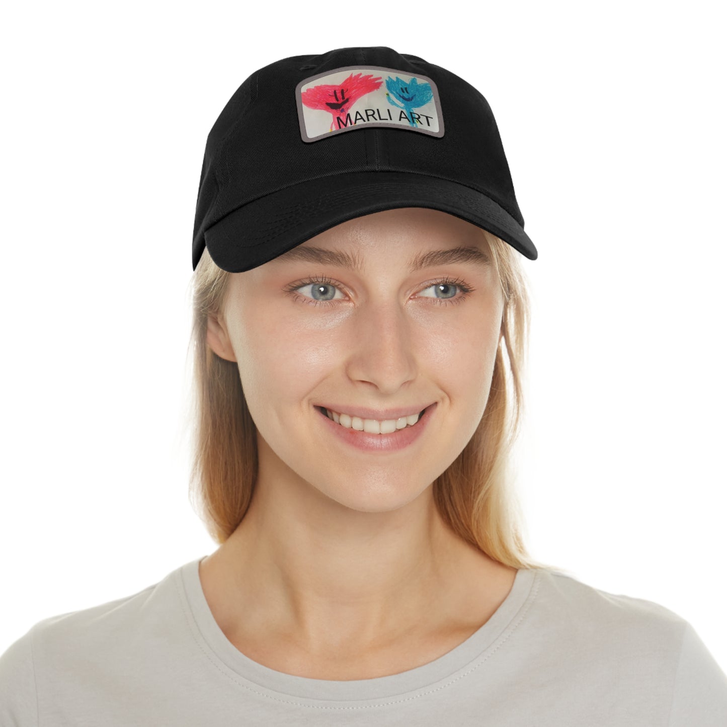 Marli ART -Hat with Leather Patch (Rectangle)