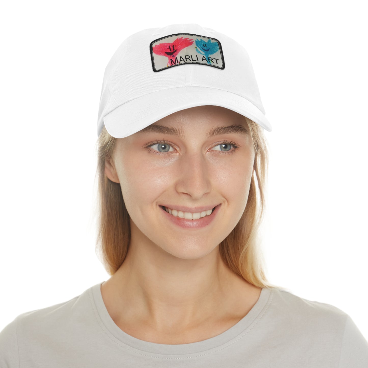 Marli ART -Hat with Leather Patch (Rectangle)