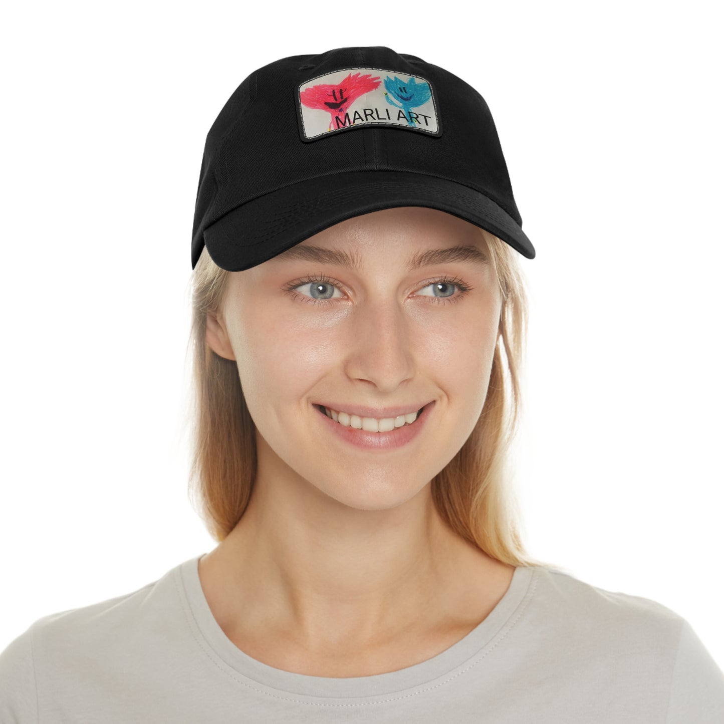 Marli ART -Hat with Leather Patch (Rectangle)